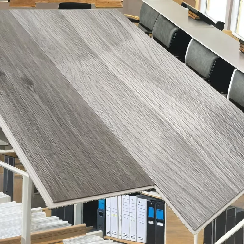 Luxury 4mm PVC Anti Slip SPC Vinyl Flooring Waterproof Click Wear Resistant Plank Tiles for Bedroom Apartment European Plain