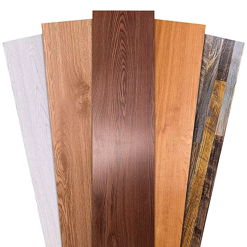 Luxury ECO OEM ODM Wood Grain Parquet Effect Glue Down Wooden Vinyl Planks Tile PVC Floor for House
