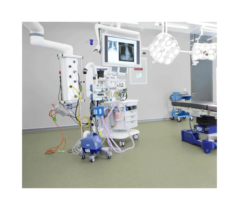 Luxury Vinyl Green Blue PVC Flooring Vinyl Sheet Antistatic Homogeneous PVC Plastic Flooring for Lab Hospitals