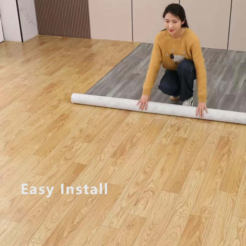 Luxury Vinyl Plastic Flooring Leather Coverings Rolls Thickened High-quality Colorful Vinyl Flooring for Home Decor Cement Floor