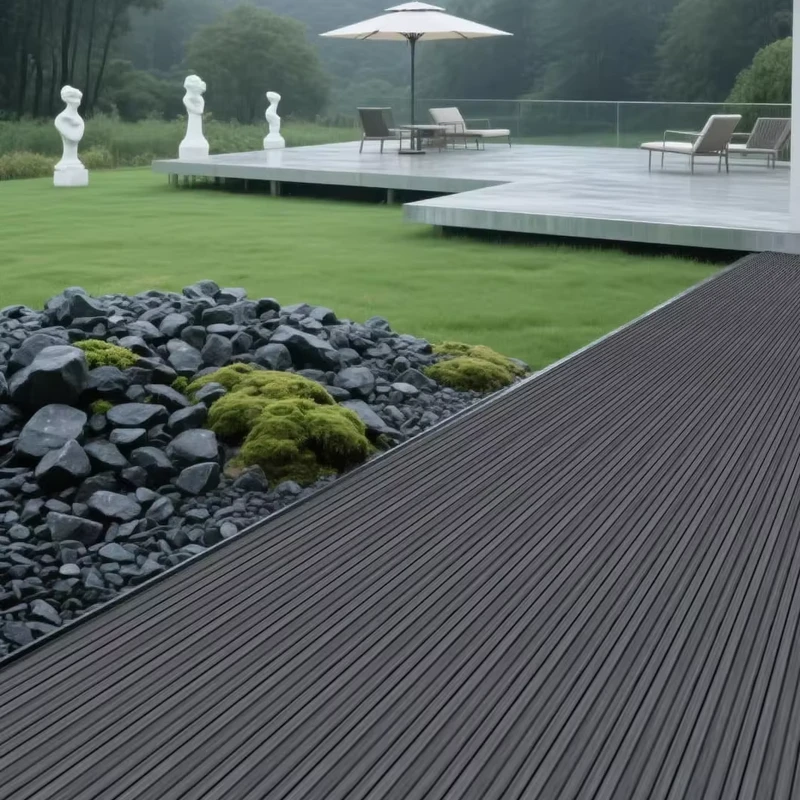 Luxury Waterproof WPC Decking Tiles Wood Plastic Composite Outdoor Flooring Modern Design Wood Texture New Technology
