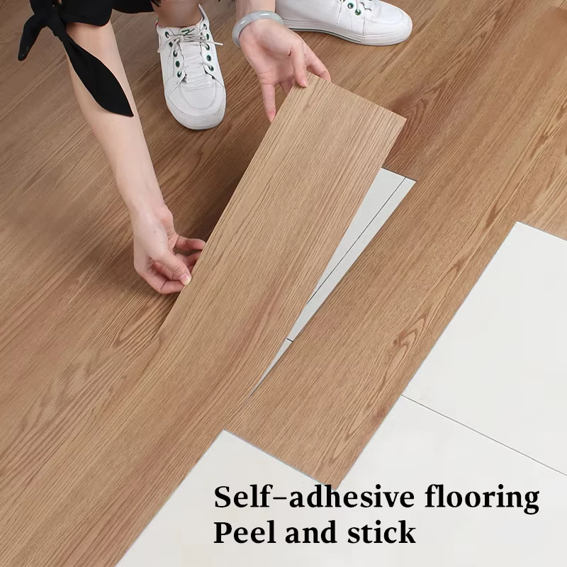 Luxury Waterproof Wear Resistant Peel and Stick Lvt PVC Vinyl Tile Plank Flooring for Supermarket & Office Use