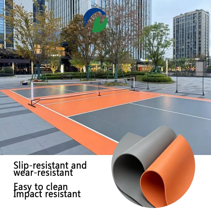 MCG Professional Eco Friendly Custom Color Outdoor PVC Vinyl Sport Flooring Roll for Multi Sport Courts