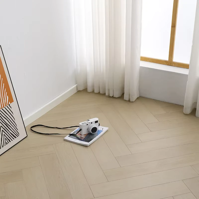 MDF Wood Grain High Gloss Laminate Flooring Graphic Design Modern Style AC3 Wear Resistance Click Installation for Home Office