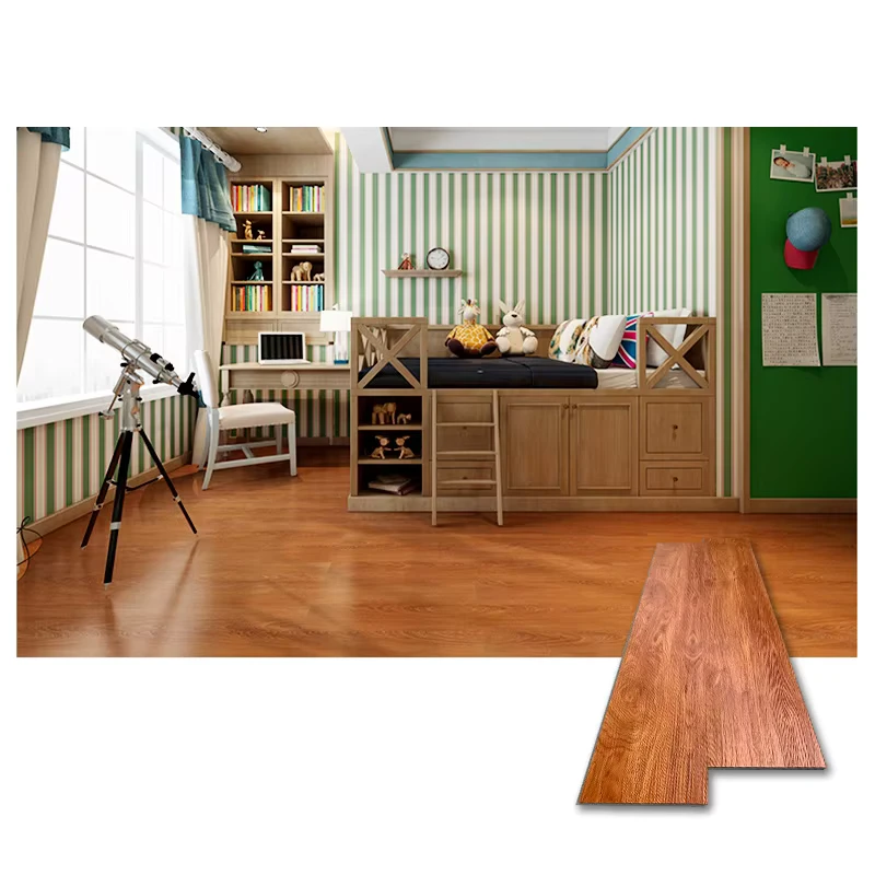 Made in China Quiet Planks With Attached Cork Underpad Soundproof Comfort for Apartments Bedrooms Living Rooms SPC Flooring