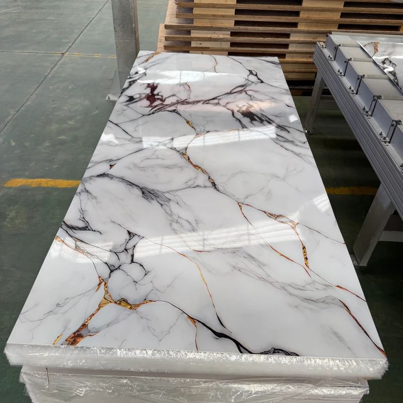 Marble Look SPC Flooring Tile Modern Indoor Wear Resistant Waterproof Interlocking Vinyl PVC Floor Plank