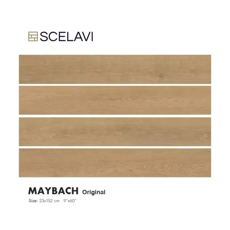 Maybach Original 23X152Cm Engineered Waterproof PVC Wood Style Unilin Click LVT Flooring for Gyms SPC Vinyl Plank Flooring