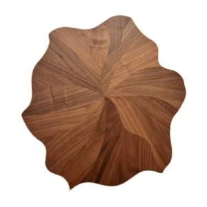 Mixed Pattern Inlaid Parquet Flooring Large Lotus Flower Engineered Floors Irregular Curve Style Background Wall Wooden Floor