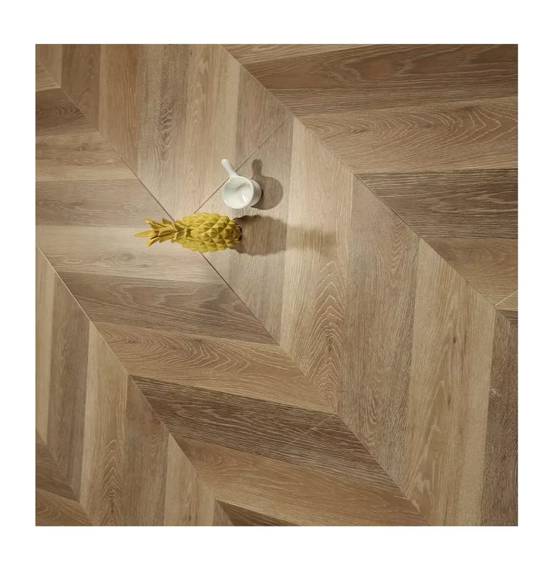 Modern 12mm Hardwood Wood Flooring Custom Designed Fishbone Click Installation Engineered Flooring Popular for Its Stylish Look