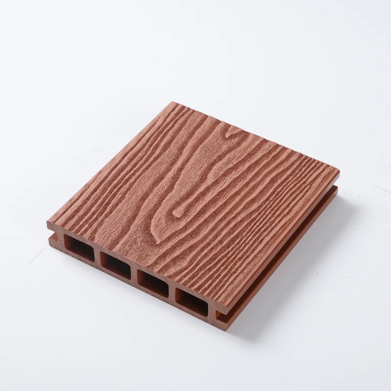 Modern 3D Decking WPC Flooring Tile Outdoor Garden Waterproof Wood Plastic Composite Square Eco Friendly Click Brushed Technique