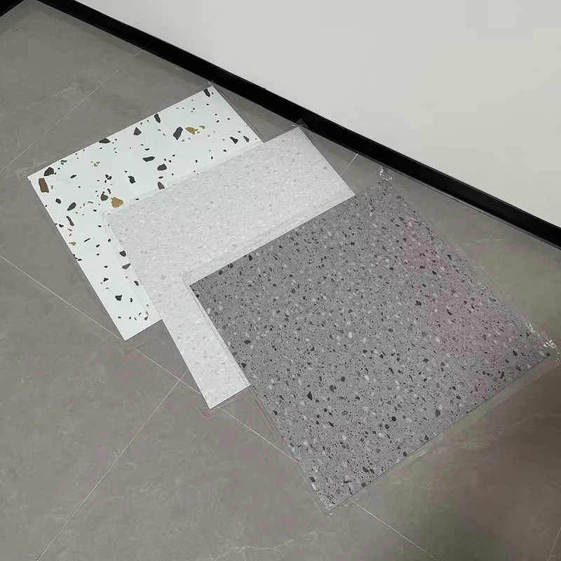 Modern 60*600mm PVC Self Adhesive Ceramic Tile Floor Tiling Easy to Clean Indoor Waterproof Plastic Flooring