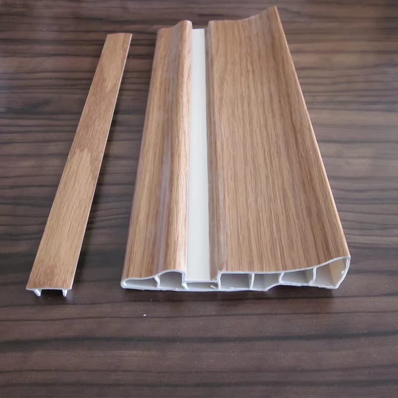 Modern 7cm PVC Bamboo Fiber Floor Skirting Board Waterproof Moisture Proof Corner Line Simple Design Flooring