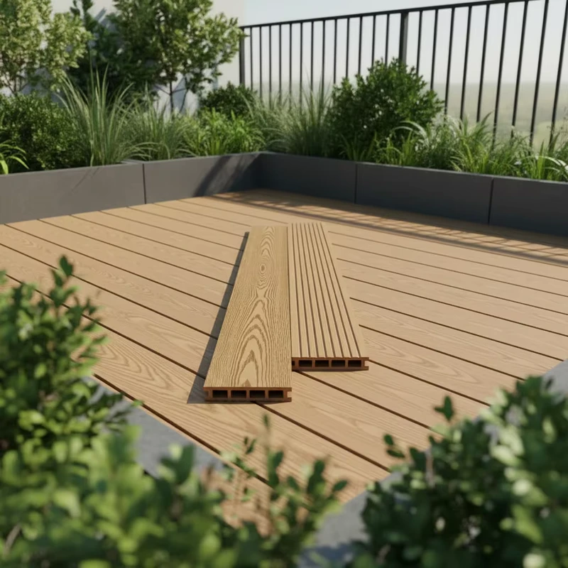 Modern Anti Slip Waterproof WPC Decking Outdoor Garden Floor with Wood Texture for Durable Flooring