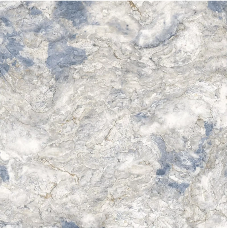 Modern Blue and White Glazed 800×800 Porcelain Tiles Non slip Suitable for Living Room Bathroom Kitchen Hotel Villa