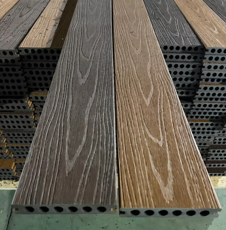 Modern Classic WPC Decking Tiles Moisture Proof Terrace Engineered Teak Floor Deck for Outdoor Patio DIY Embossed