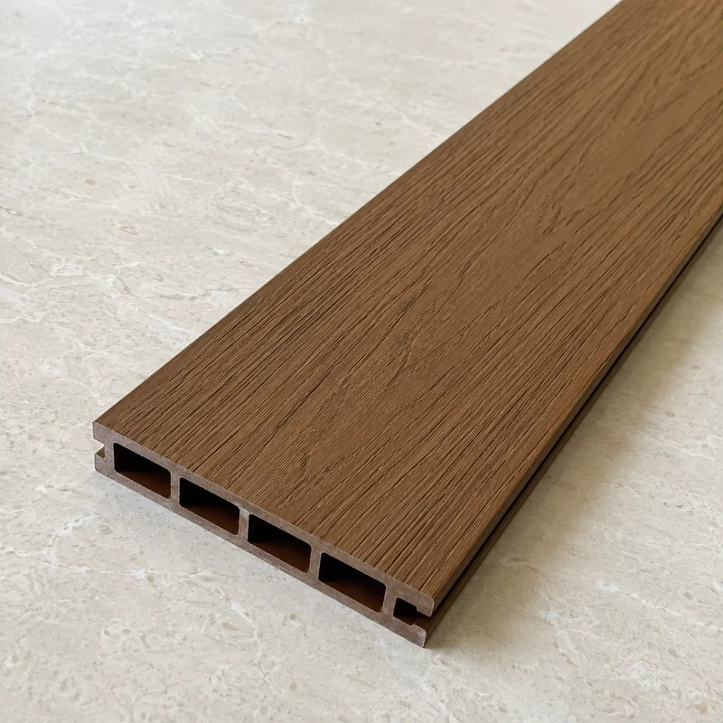 Modern Composite Decking 150x25mm Co Extrusion Protective Layer for Exterior & Garden Anti Slip Low Maintenance