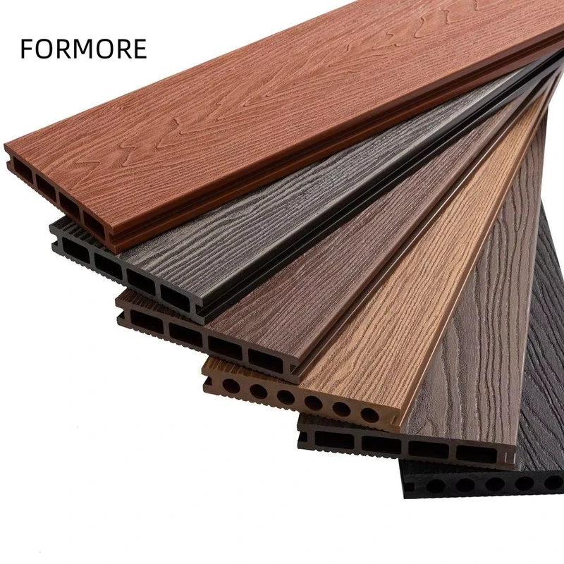 Modern DIY WPC Material Decking Tiles for Outdoor Garden Anti Slip Wood Grain Finish Factory Brushed Technique for Swimming
