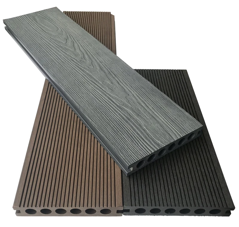 Modern Design 140*25mm WPC Hollow Grooved Composite Flooring Waterproof Composite Decking for Outdoor Use