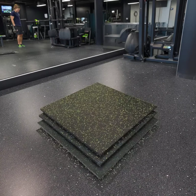 Modern Design Anti slip Protective Composite Rubber Floor Mat for Fitness Center Exercise