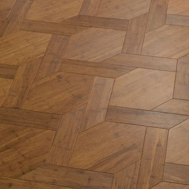 Modern Design Engineered Bamboo Flooring Strand Woven Carbonized Bamboo Parquet for Indoor Use with Brushed Technics