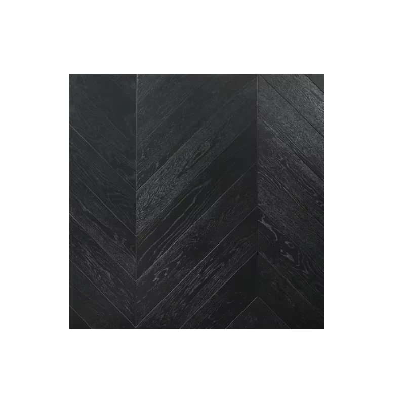 Modern Design Engineered Oak Flooring with Chevron Pattern Featuring a Sleek Brushed Finish
