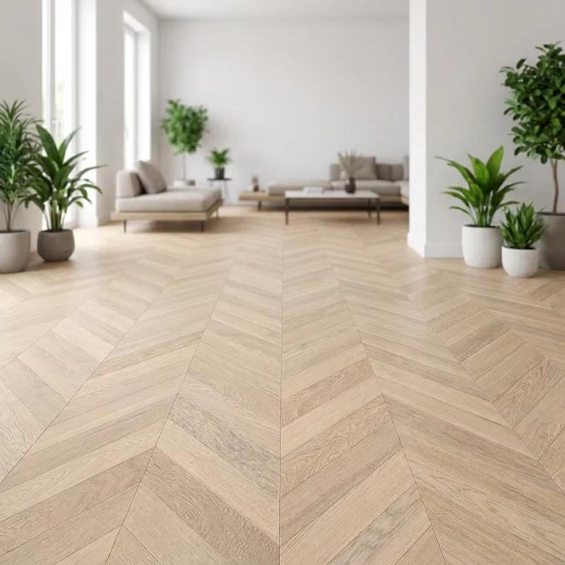 Modern Design Engineered Wood Flooring Oak Herringbone Chevron Styles Click for Indoor Decoration Multilayer Plywood Floors