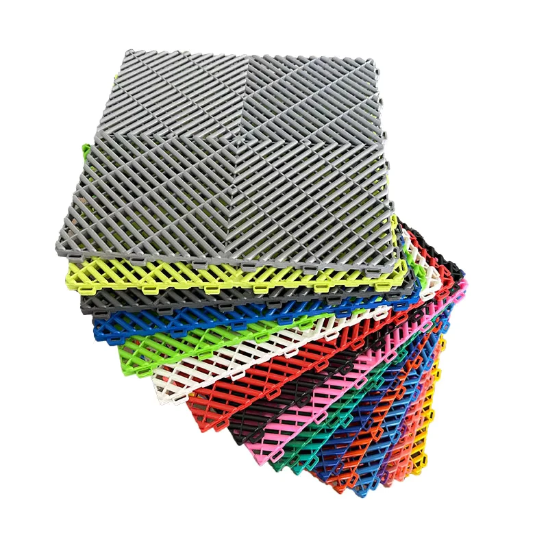 Modern Design Garage Floor Tiles PP Floor Mat for Outdoor Car Wash Room 3D Model Solution Capable