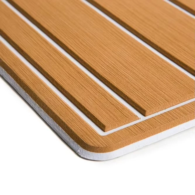 Modern Design Self-Adhesive EVA Decking Material Waterproof Non-Skid Synthetic Teak for Boats Outdoor Use Easy Click