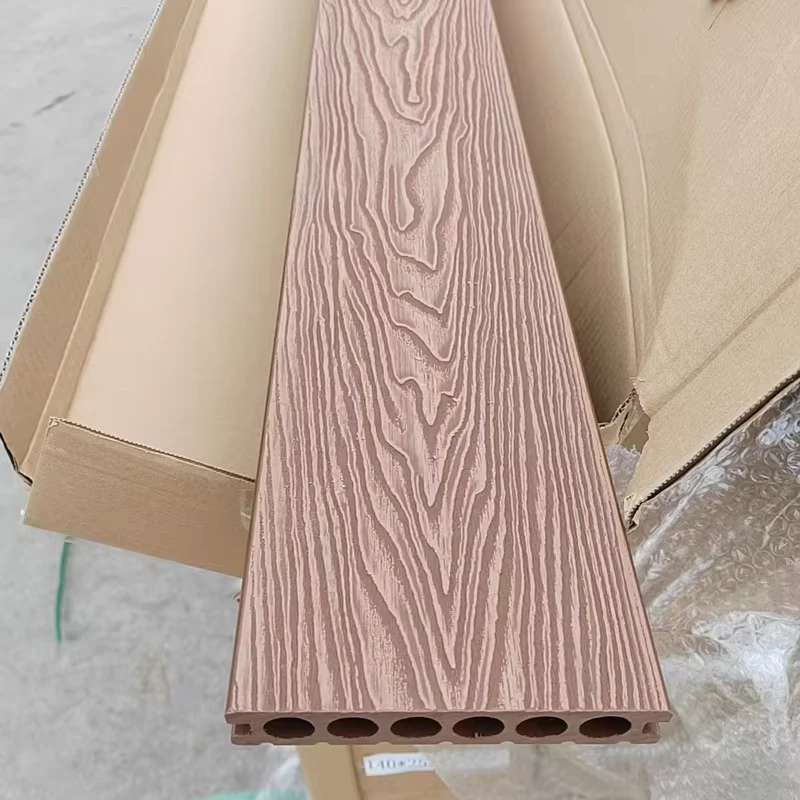 Modern Design WPC Decking Flooring Square Outdoor Deck Board with Click Installation Waterproof Feature