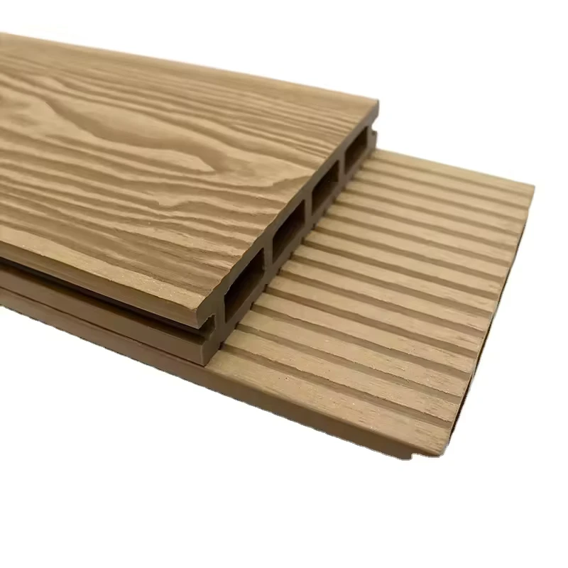Modern Design Waterproof Brushed 3D Composite Deck Flooring Wood and Plastic Outdoor WPC Decking for Gardens