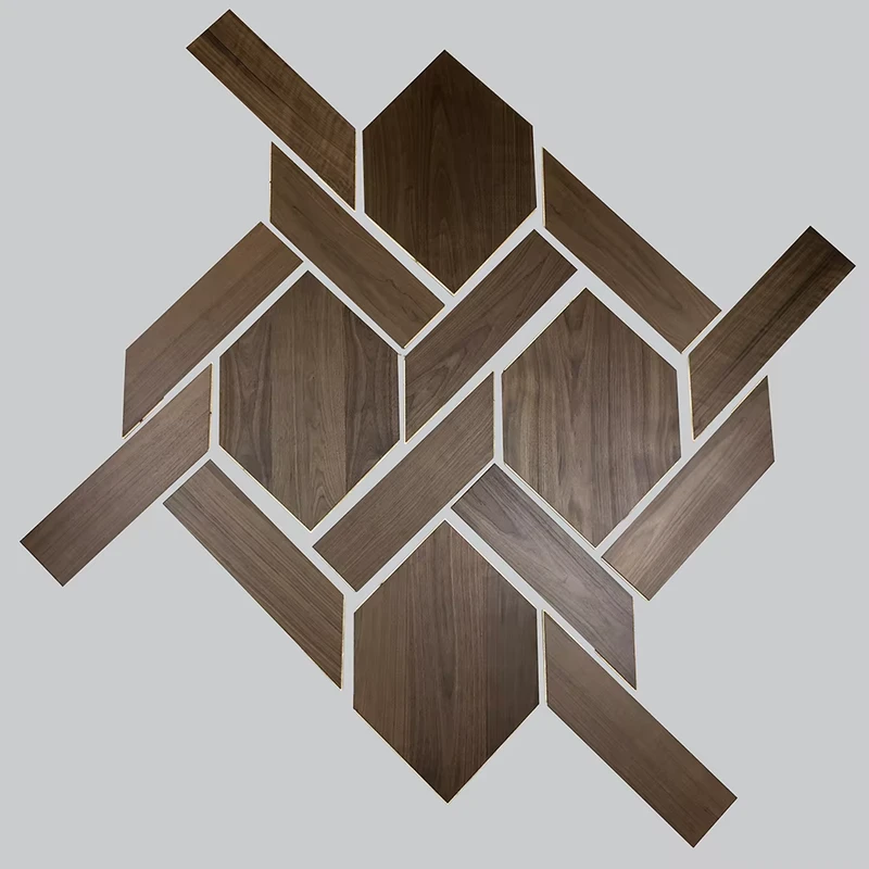 Modern Hardwood Bamboo Interlocking Deck Tiles Easy Install Wooden Oak Floor Board for Indoor Carbonized Terrace Patio Tiles