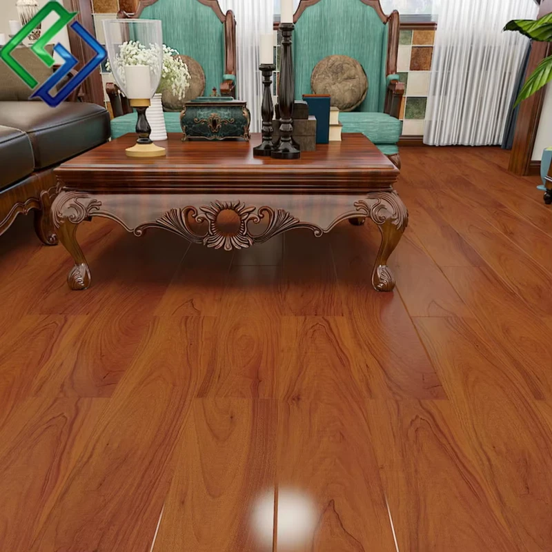 Modern High gloss High quality Durable Wood patterned Laminate Flooring for Indoor Home and Commercial Use