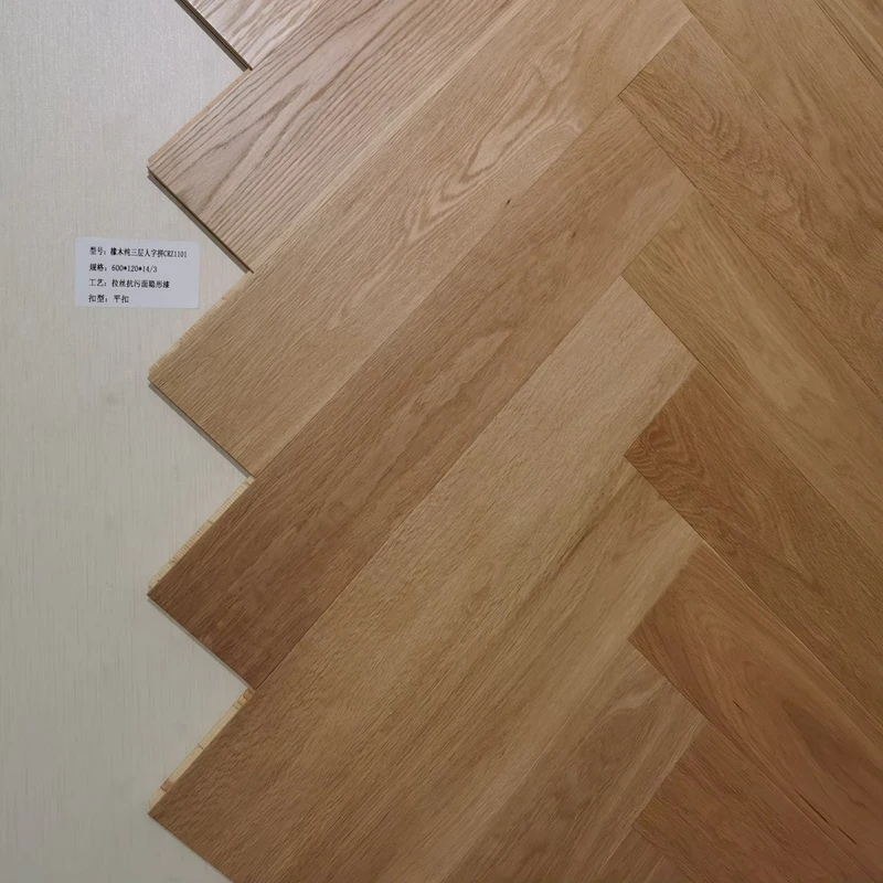 Modern Luxury Engineered Oak Wooden Parquet Flooring with Herringbone Pattern and UV Coating