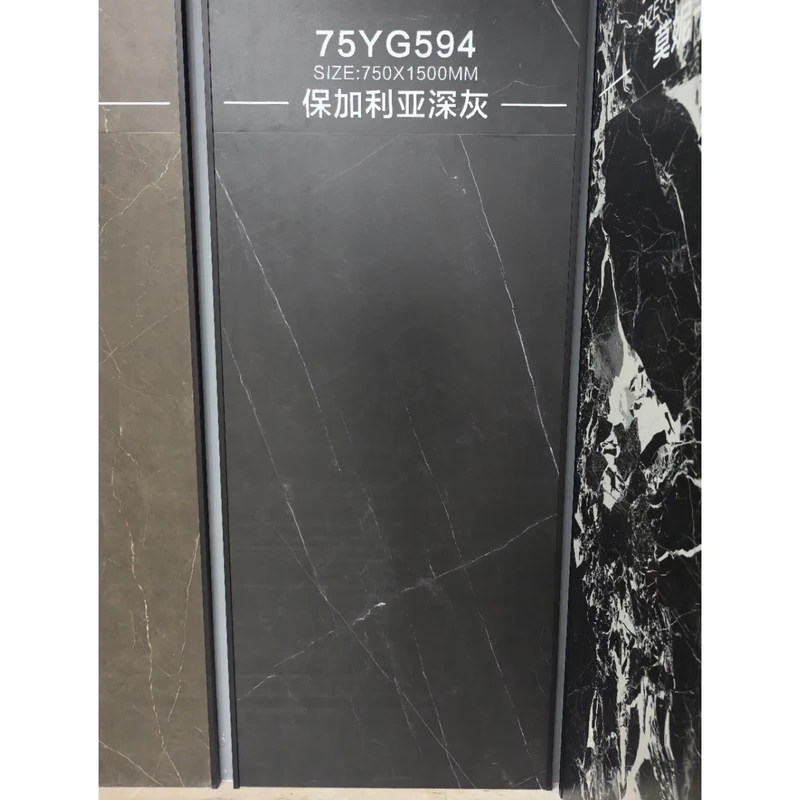 Modern Matt Dark Black Square Floor Tiles for Interior Wall and Dining Bathroom Decor