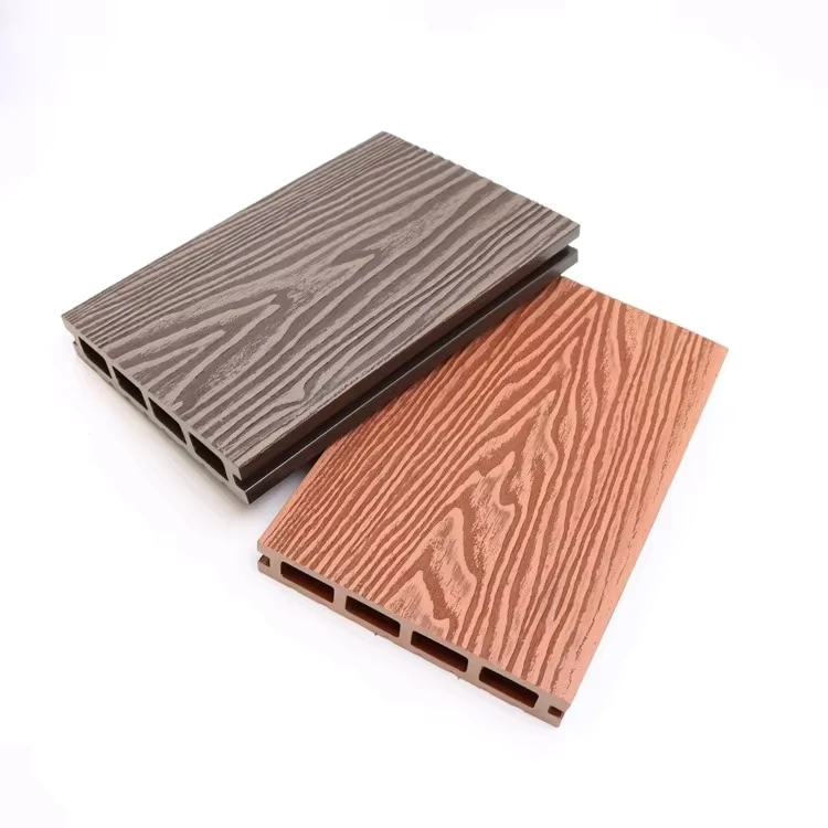 Modern Outdoor Waterproof Thermowood Deck WPC Plank Deck Plastic Wood Timber for Garden Office Exterior Wall Cladding Easy Click