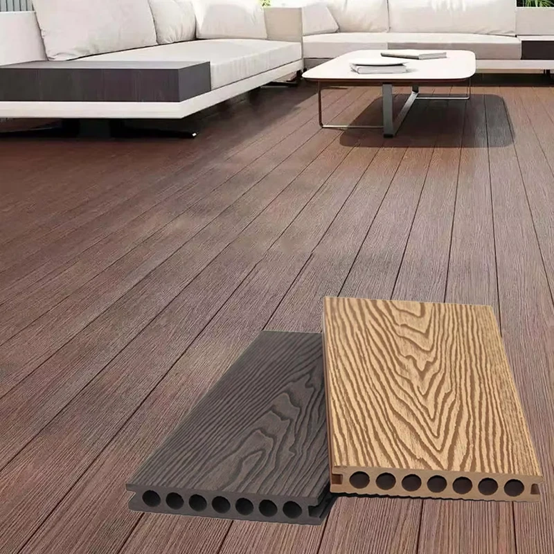 Modern Style High Quality Waterproof 3D Embossed WPC Decking Flooring for Garden Outdoor Use