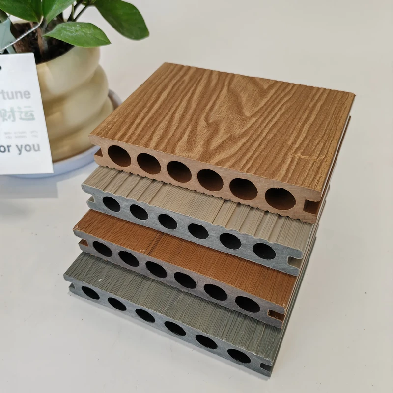Modern Style Outdoor Decking Flooring WPC Wood Decking Reclaimed Plastic Easy Click Installation Anti Slip Waterproof Features