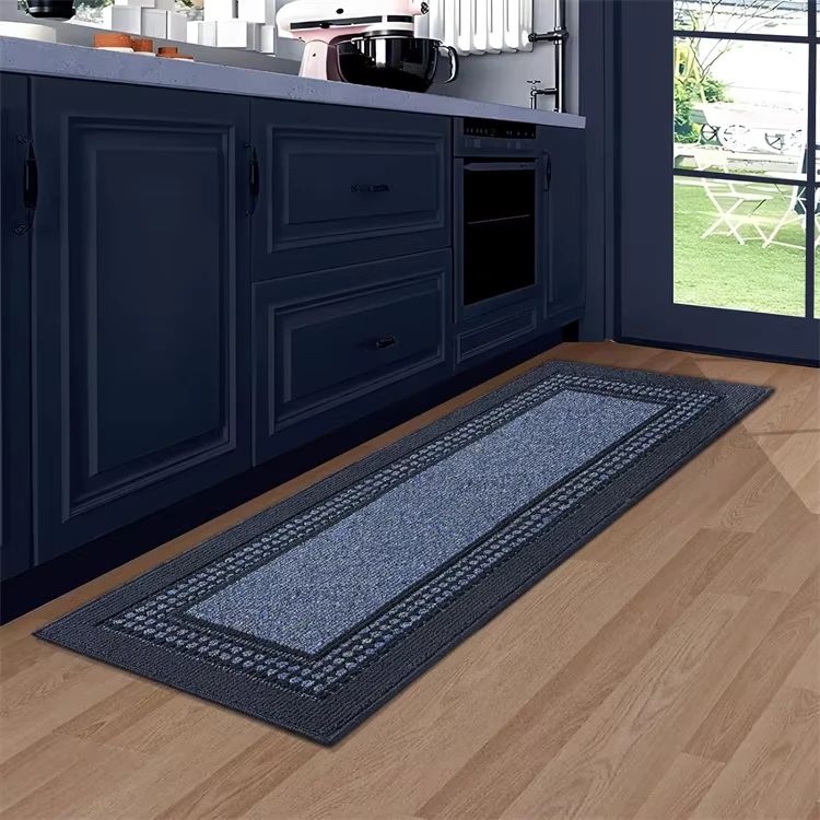 Modern Tufted Water Absorbent Kitchen Runner Rug Washable Stain Resistant Anti Slip Mat for Floor