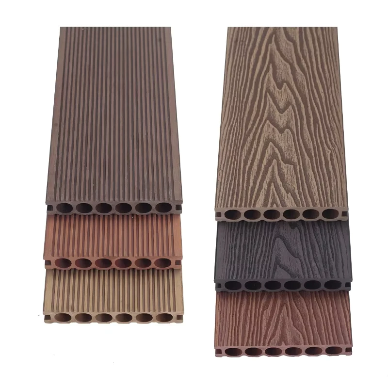 Modern WPC Composite Deck Board Waterproof Anti-Slip Fireproof Outdoor Decking Easy Click Installation