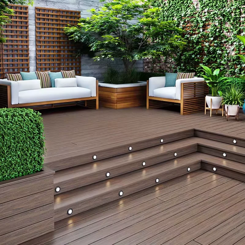 Modern WPC Decking for Boats Easy Installation Durable Waterproof Anti UV Wood Grain Surface Outdoor Application