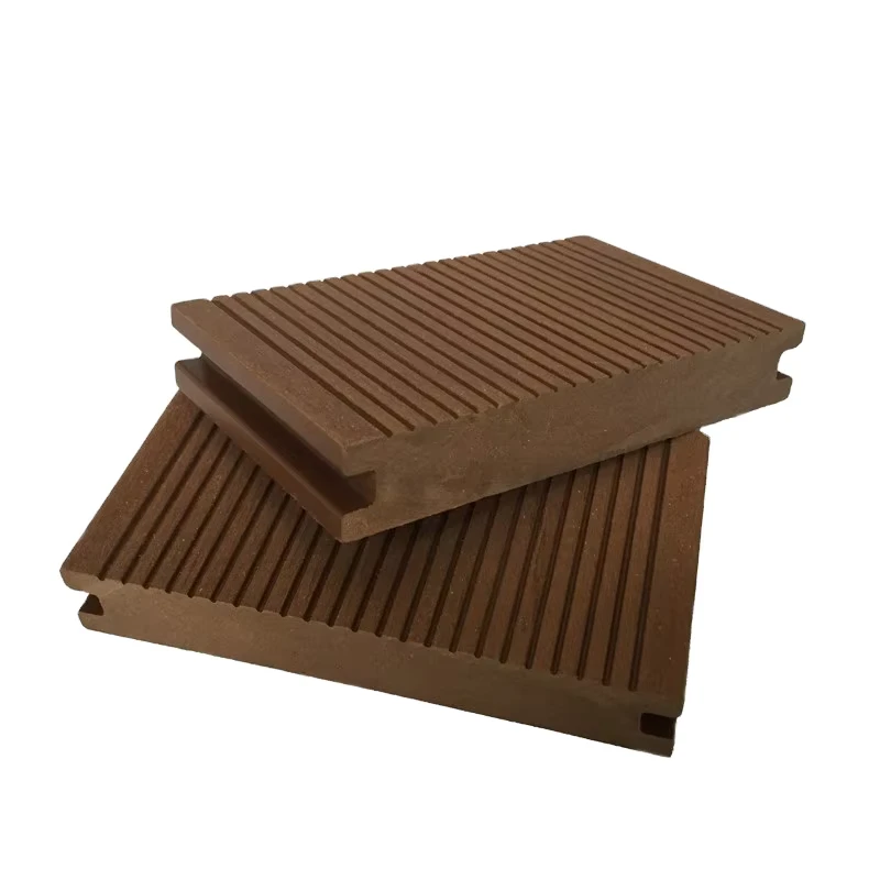 Modern WPC Solid Flooring Waterproof and Crack Resistant Outdoor Courtyard Decking Made of Wood Plastic and Teak