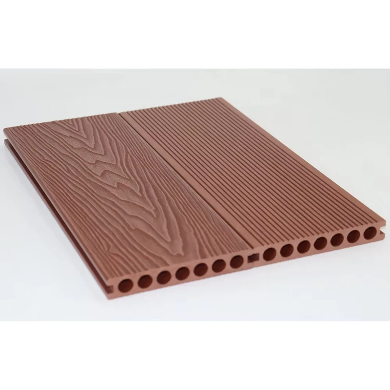 Modern Waterproof Anti Slip Brushed Wood Plastic Composite Decking Wpc Outdoor Flooring