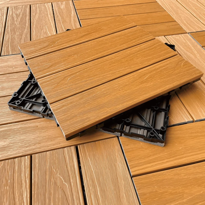 Modern Waterproof Patio Outdoor Composite Wood Deck Tile for Exterior Flooring WPC Decking
