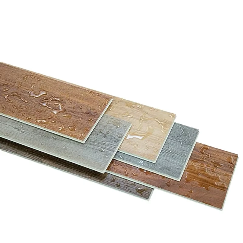 Modern Wood Grain SPC Flooring Click Install Waterproof PVC Vinyl Flooring 4 12mm Thickness