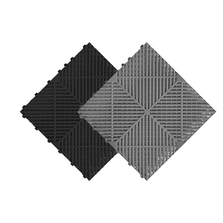 Modular Floor Tiles Anti-Slip PP PVC Plastic Flooring Mats Interlocking Garage Floor Tile