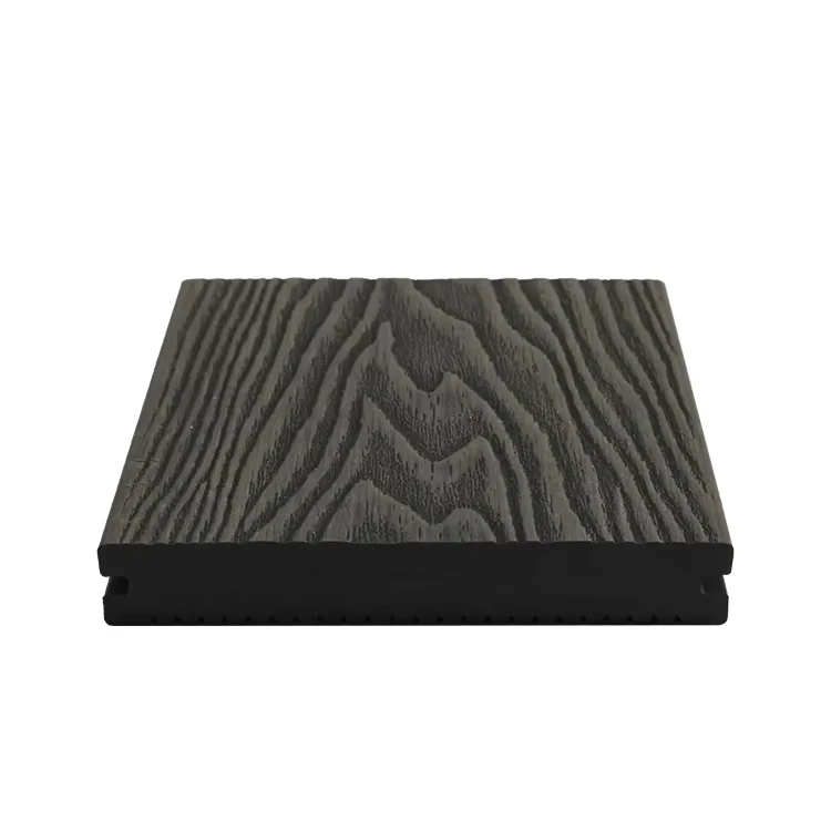 Moisture-Proof WPC Decking Wood Plastic Floor Boards WPC Terrace Flooring with Wood Grain Surface Treatment