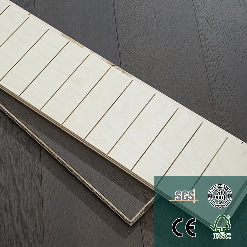 Multi-layer Engineered Wood Flooring Straight Plank Customizable Color Size for Home Decoration