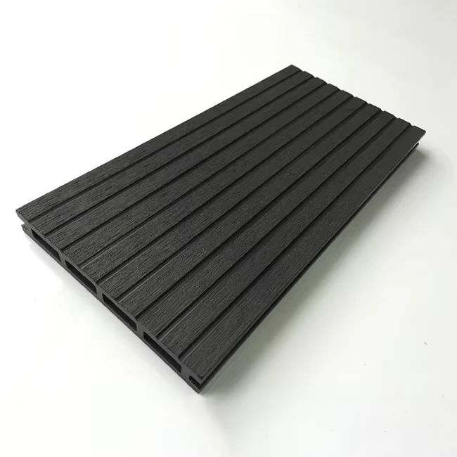 Multifunctional Waterproof Black WPC Hollow Decking Outdoor Flooring Wood Plastic Composite Decking