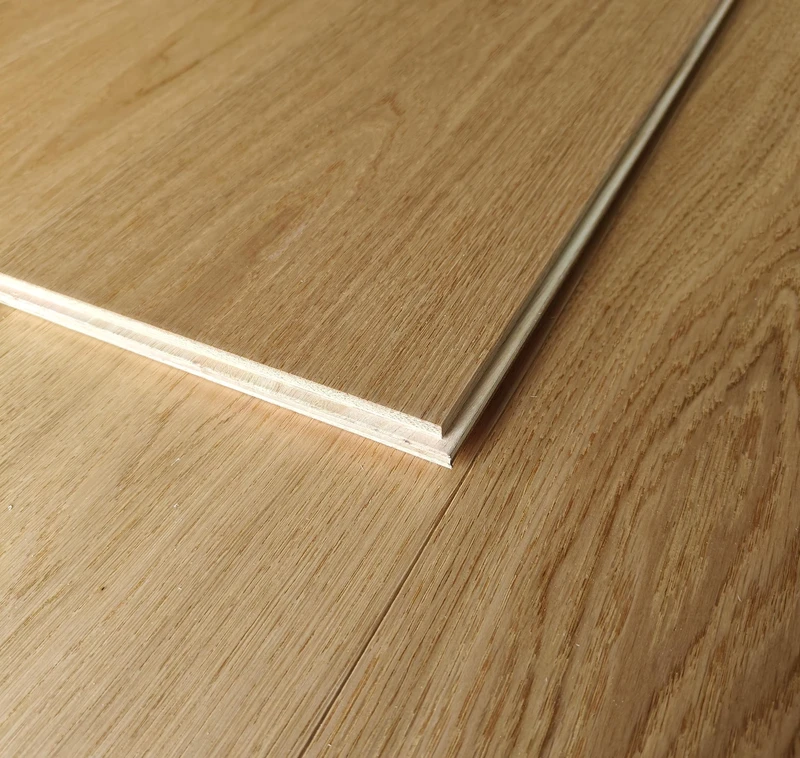 Multilayer Engineered White Oak Contemporary Bedroom Flooring Floating Click Installation Smooth Oiled Finish Wide Plank