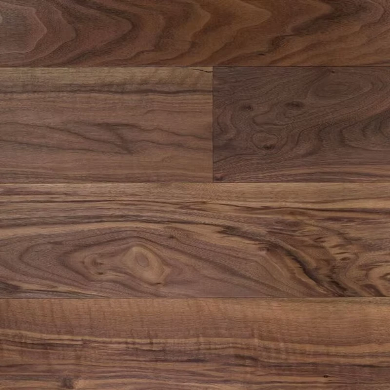 Multilayer Wood Texture Black Walnut Non toxic Luxury Engineered Wide Plank Hardwood Flooring